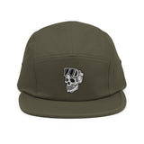 Ski Skull Embroidered Five Panel Hat