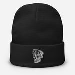 Ski Skull Embroidered Beanie